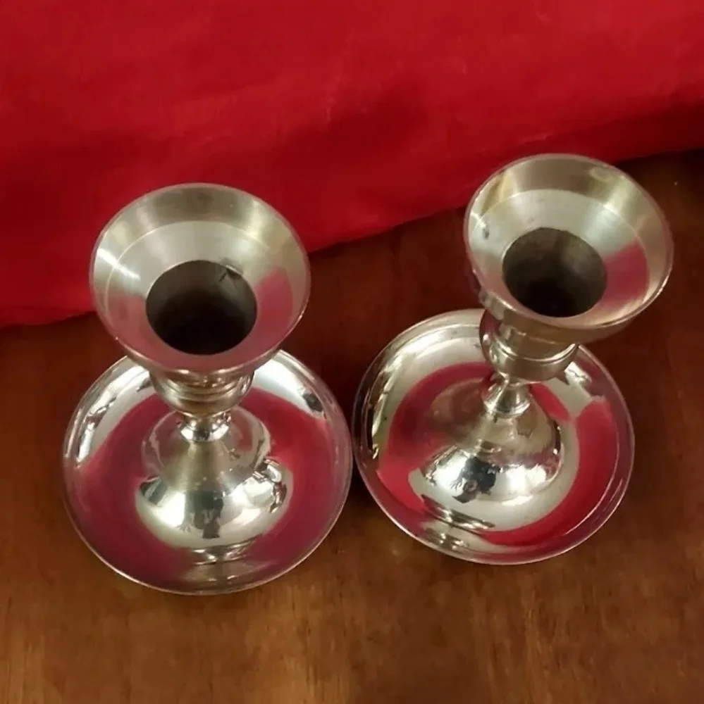 2 Vintage Brass Art  wares candle stand  made in India new open box